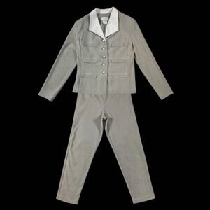 Casual Corner Olive/Tan Suit | Size 10